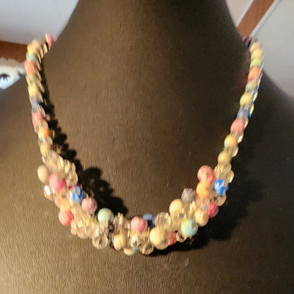 Viva Beads Necklace & Bracelet Set – Handcrafted Polymer Clay& Crystal Beads NWT - Picture 2 of 8